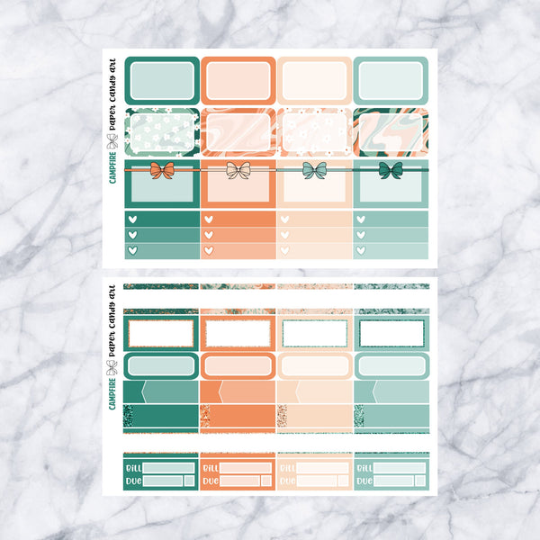 HP DELUXE Kit Campfire // Weekly Planner Stickers Kit // Happy Planner Classic