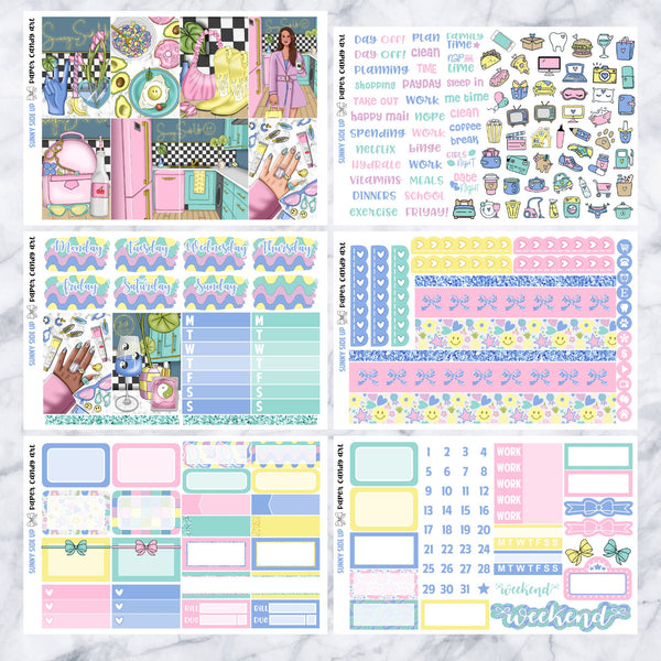 HP MINI Kit Sunny Side Up // Weekly Planner Stickers Kit // Happy Planner Classic