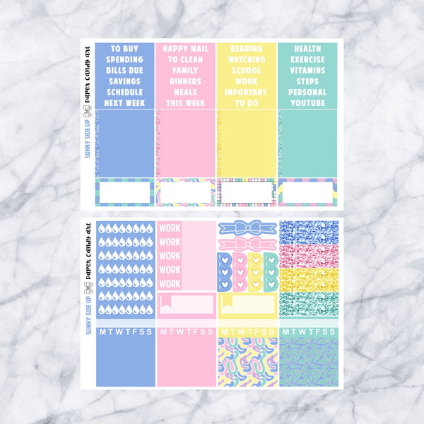 HP DELUXE Kit Sunny Side Up // Weekly Planner Stickers Kit // Happy Planner Classic
