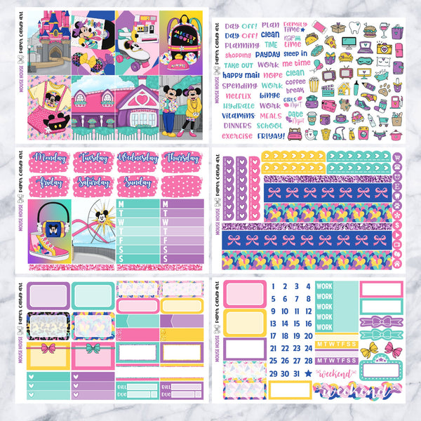 HP MINI Kit Mouse House // Weekly Planner Stickers Kit // Happy Planner Classic
