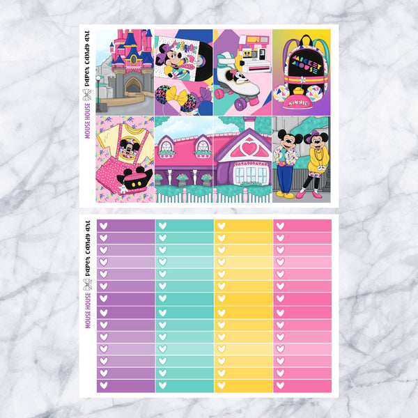 HP DELUXE Kit Mouse House // Weekly Planner Stickers Kit // Happy Planner Classic