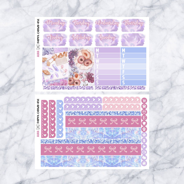 HP MINI Kit Aura // Weekly Planner Stickers Kit // Happy Planner Classic