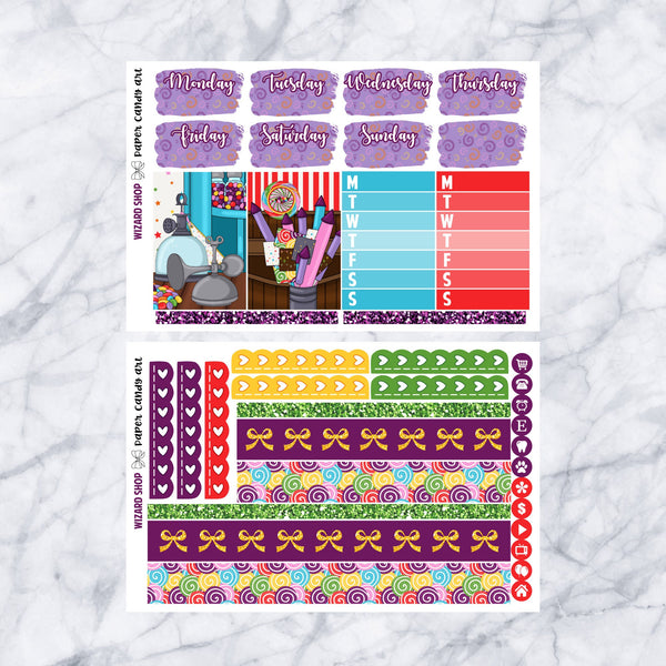 HP MINI Kit Wizard Shop // Weekly Planner Stickers Kit // Happy Planner Classic