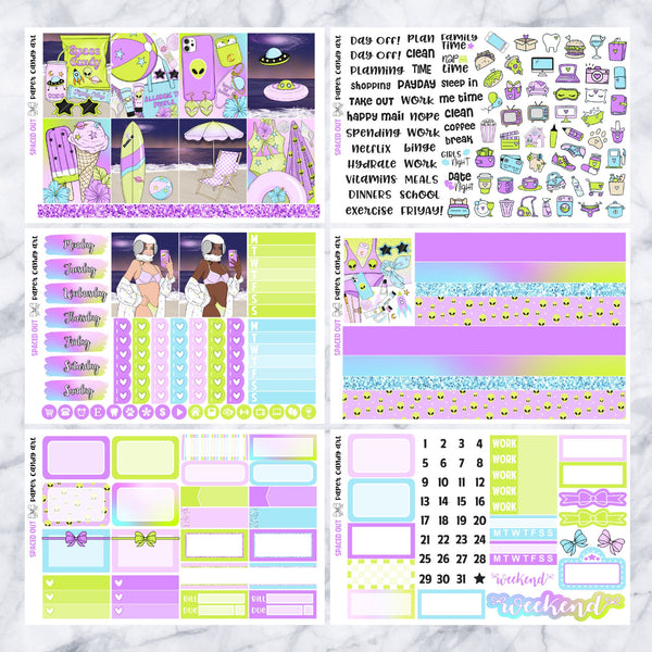 EC MINI Kit Spaced Out // Weekly Planner Stickers Kit // Erin Condren