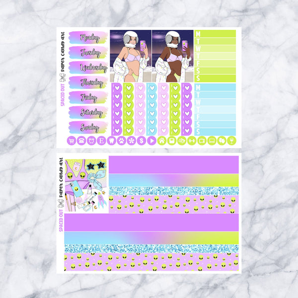 EC MINI Kit Spaced Out // Weekly Planner Stickers Kit // Erin Condren