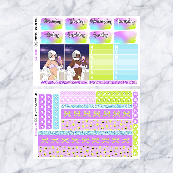 HP MINI Kit Spaced Out // Weekly Planner Stickers Kit // Happy Planner Classic