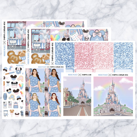ADD-ONS Magic Place // Planner Stickers // double box, glitter headers, full boxes, deco, fashion girls