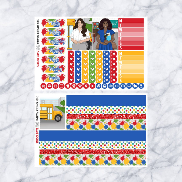 EC DELUXE Kit School Days // Weekly Planner Stickers Kit // Erin Condren