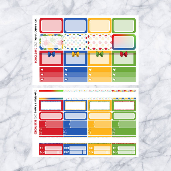 HP DELUXE Kit School Days // Weekly Planner Stickers Kit // Happy Planner Classic