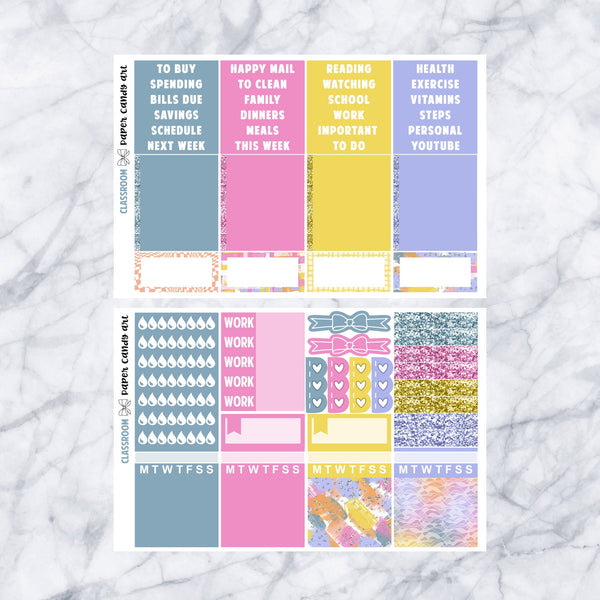 EC DELUXE Kit Classroom // Weekly Planner Stickers Kit // Erin Condren