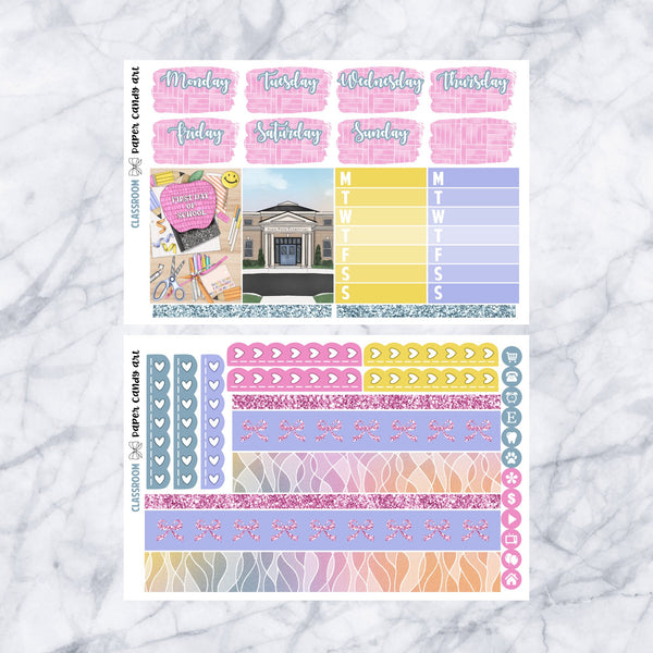 HP DELUXE Kit Classroom // Weekly Planner Stickers Kit // Happy Planner Classic