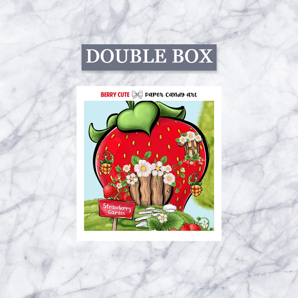 ADD-ONS Berry Cute // Planner Stickers // double box, glitter headers, full boxes, deco, fashion girls