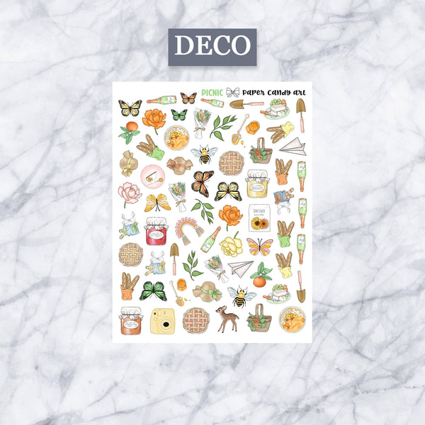 ADD-ONS Picnic // Planner Stickers // double box, glitter headers, full boxes, deco, fashion girls