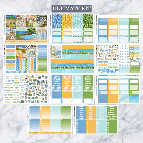 EC Kit Cliffside Resort // Weekly Planner Stickers Kit // Erin Condren