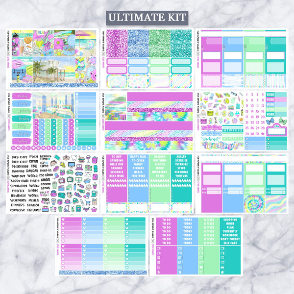 EC Kit Sunny Daze // Weekly Planner Stickers Kit // Erin Condren