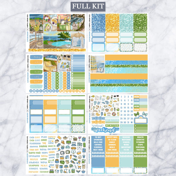 EC Kit Cliffside Resort // Weekly Planner Stickers Kit // Erin Condren