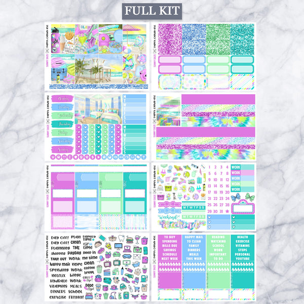EC Kit Sunny Daze // Weekly Planner Stickers Kit // Erin Condren