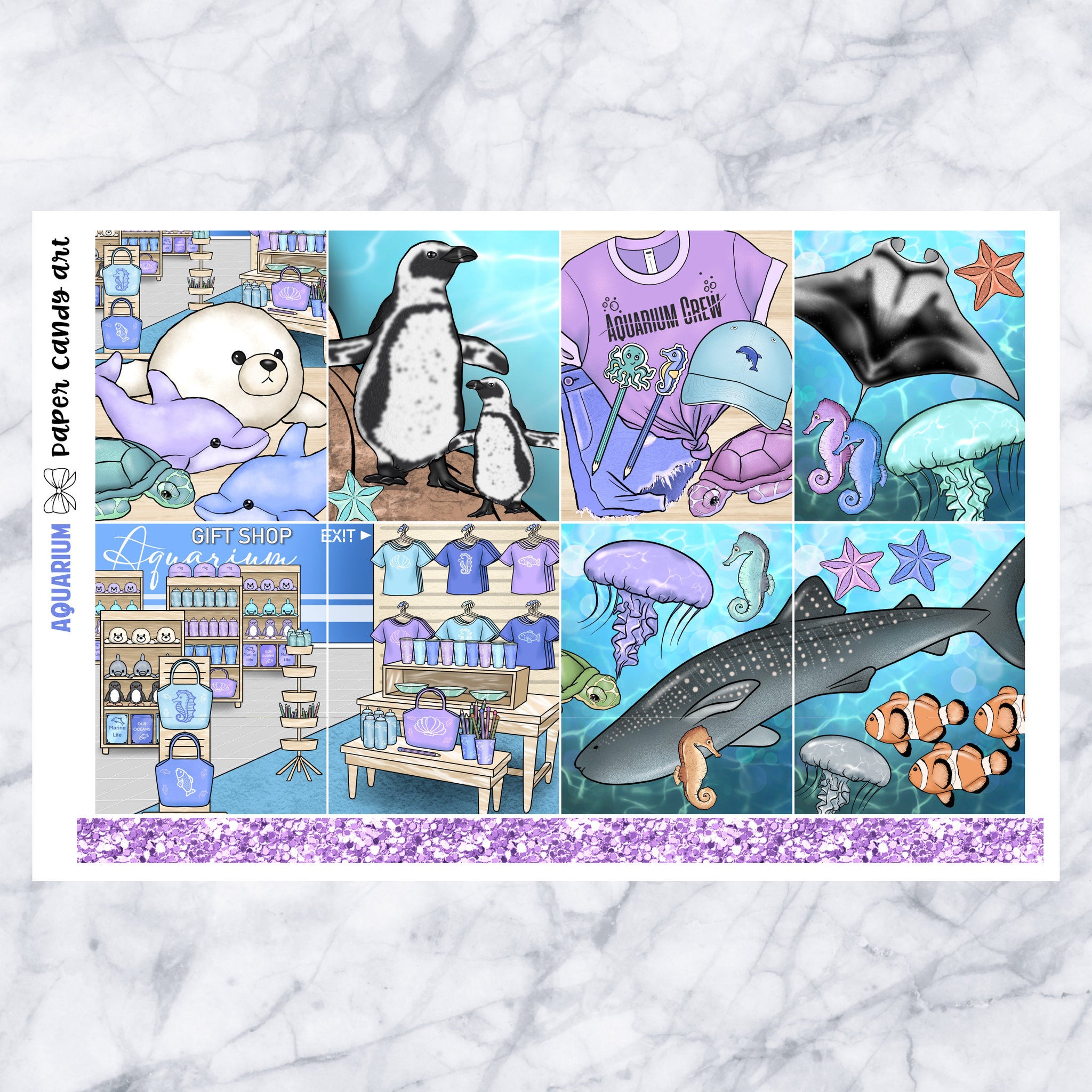 EC Kit Aquarium // Weekly Planner Stickers Kit // Erin Condren