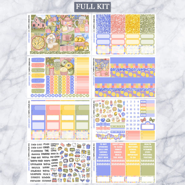 EC Kit Lemon Squeeze // Weekly Planner Stickers Kit // Erin Condren