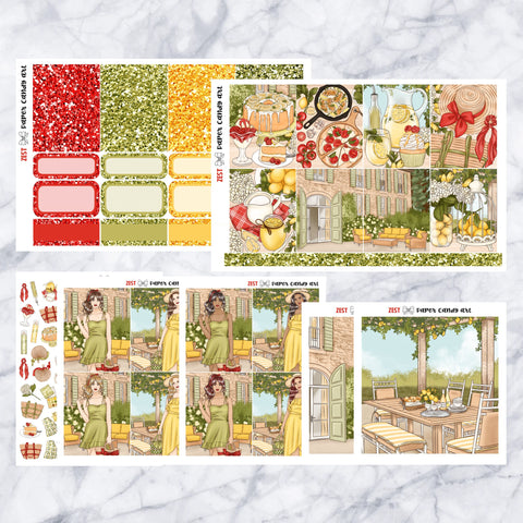 ADD-ONS Zest // Planner Stickers // double box, glitter headers, full boxes, deco, fashion girls