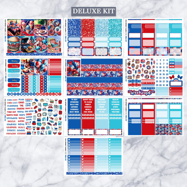 EC Kit July BBQ // Weekly Planner Stickers Kit // Erin Condren