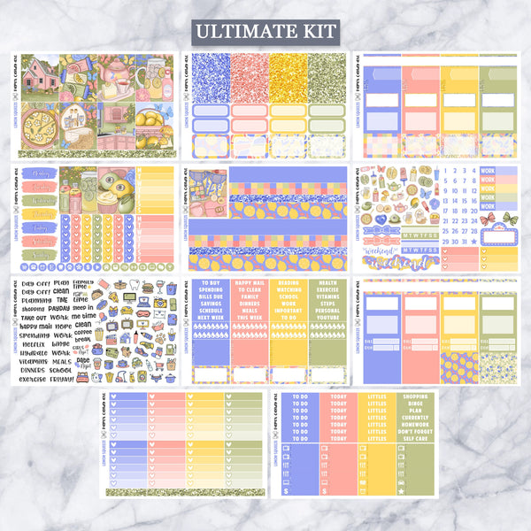 EC Kit Lemon Squeeze // Weekly Planner Stickers Kit // Erin Condren
