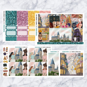 ADD-ONS Wizard World // Planner Stickers // double box, glitter headers, full boxes, deco, fashion girls