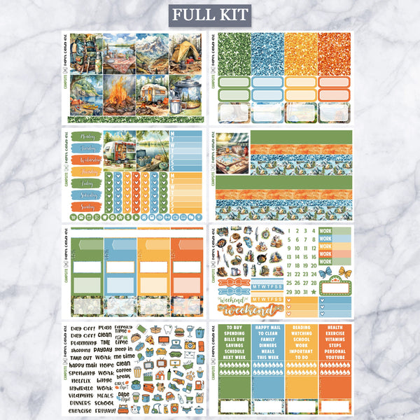 EC Kit Campsite // Weekly Planner Stickers Kit // Erin Condren