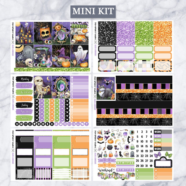 EC Kit Spooky Cute // Weekly Planner Stickers Kit // Erin Condren