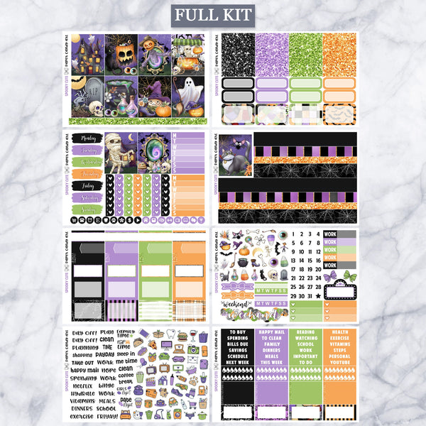 EC Kit Spooky Cute // Weekly Planner Stickers Kit // Erin Condren