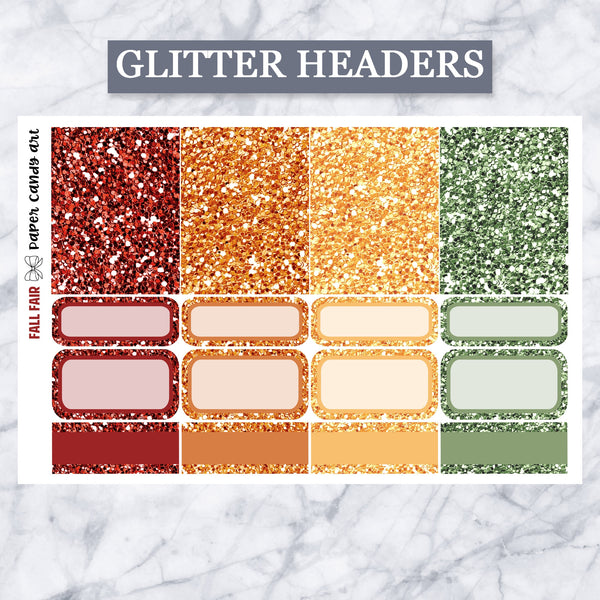 ADD-ONS Fall Fair // Planner Stickers // double box, glitter headers, full boxes, deco, fashion girls