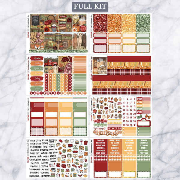 EC Kit Fall Fair // Weekly Planner Stickers Kit // Erin Condren