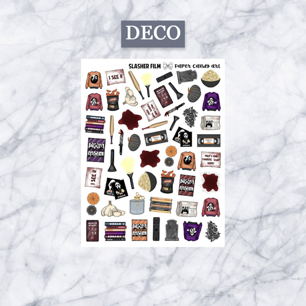 ADD-ONS Slasher Film // Planner Stickers // double box, glitter headers, full boxes, deco, fashion girls
