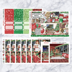 ADD-ONS Xmas Movies // Planner Stickers // double box, glitter headers, full boxes, deco, fashion girls