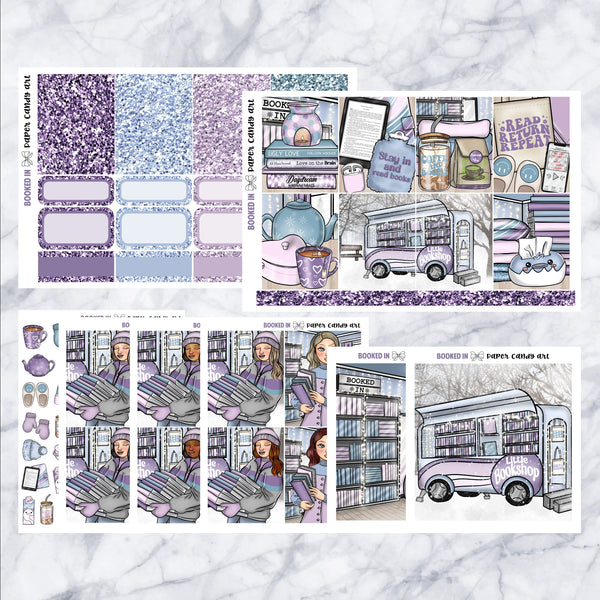 ADD-ONS Booked In // Planner Stickers // double box, glitter headers, full boxes, deco, fashion girls