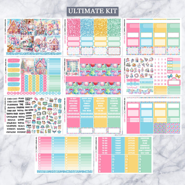 EC Kit Candy House // Weekly Planner Stickers Kit // Erin Condren
