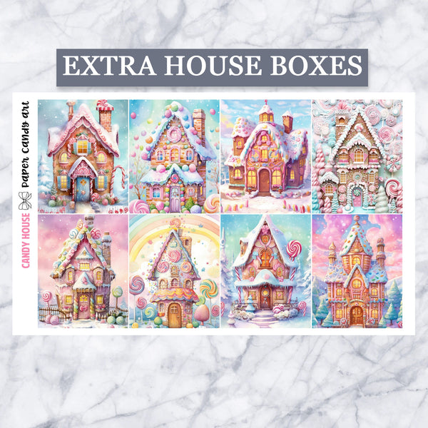 ADD-ONS Candy House // Planner Stickers // double box, glitter headers, full boxes, deco, fashion girls