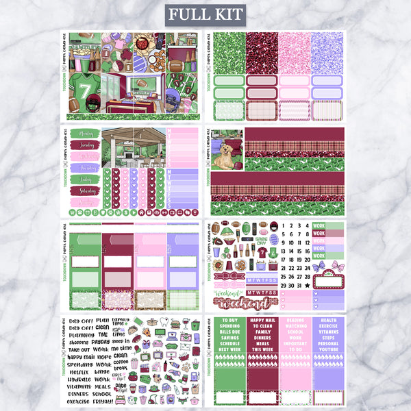 EC Kit Touchdown // Weekly Planner Stickers Kit // Erin Condren