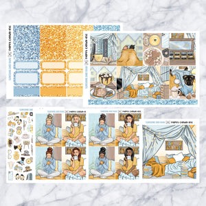 ADD-ONS Sunshine and Rain // Planner Stickers // double box, glitter headers, full boxes, deco, fashion girls